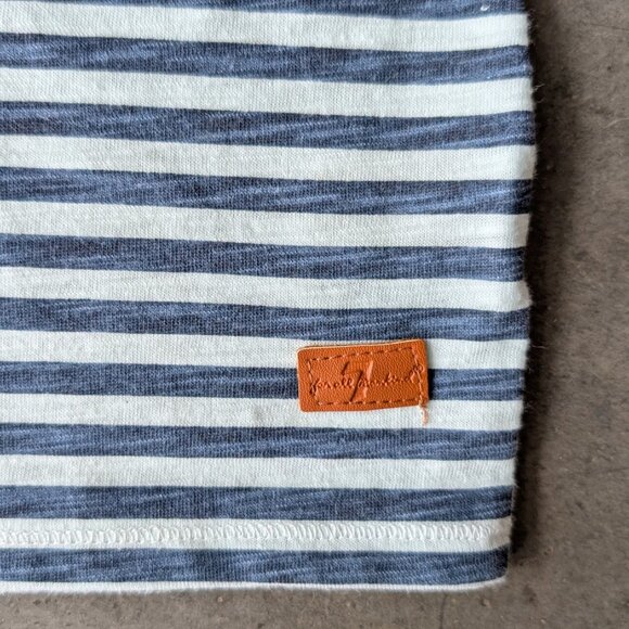 7 For All Mankind Blue Striped Short Sleeve Pocket Tee size 24M - Picture 3 of 6